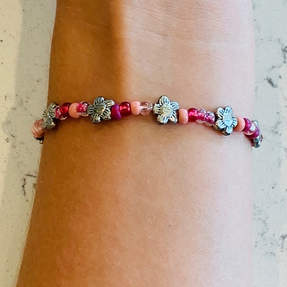 Silver Flower Bracelet